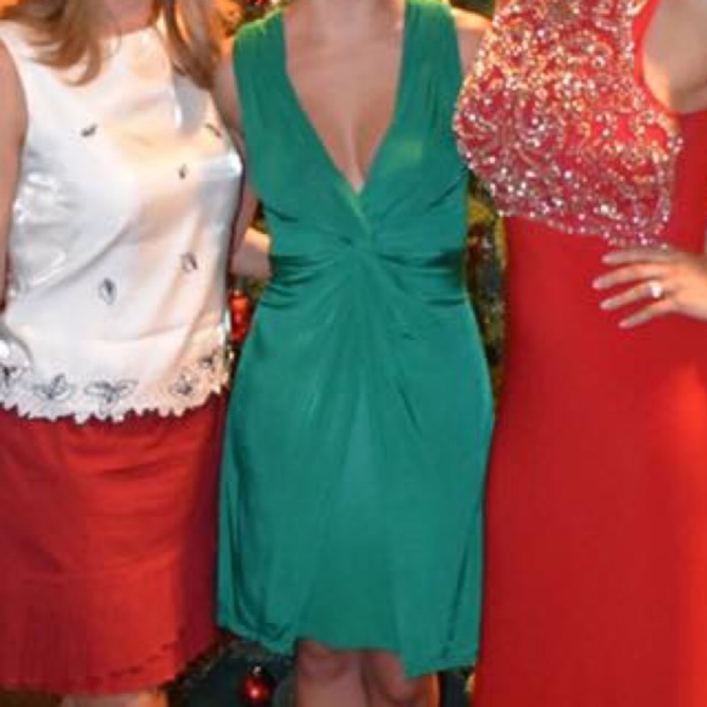 Green cocktail dress